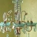 RESERVED for Quinn - Chandelier Lighting, Italian Brass and Aqua Crystal