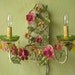 Tole and Crystal Wall Sconce Lighting