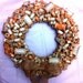 Colorful Wooden Spool Wreath with Burlap Bow - 12 inch
