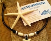 Gift Set : One Small Finger Starfish on bobby pin & a shark tooth necklace by IndianSummerGirls