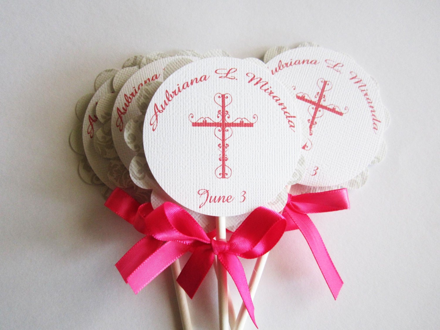 Christening Cupcake Toppers