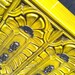 Yellow and Bronze High Boy Dresser
