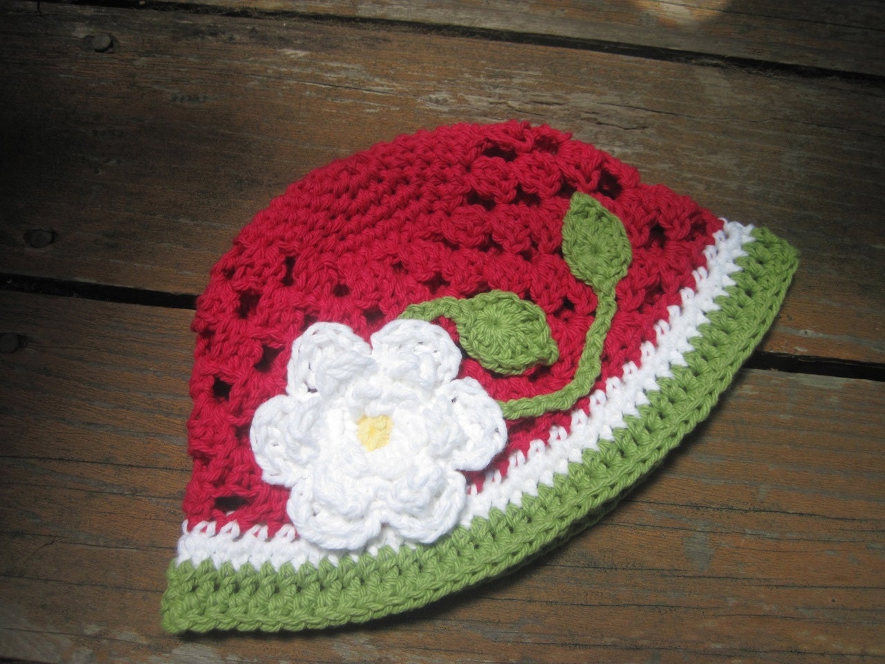 PATTERN Berry Blossom Crochet bucket Hat PDF - Instructions to make super cute and easy girls hats - baby toddler child teen adult