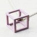 Geometric Square Necklace (Pink)