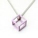 Geometric Square Necklace (Pink)