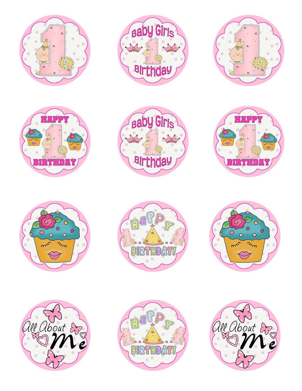 Birthday Cupcake Toppers