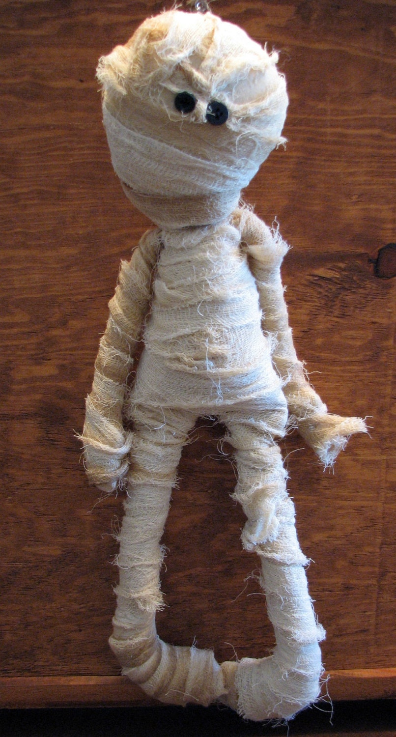 Mummy Doll Primitive Country Halloween Decoration