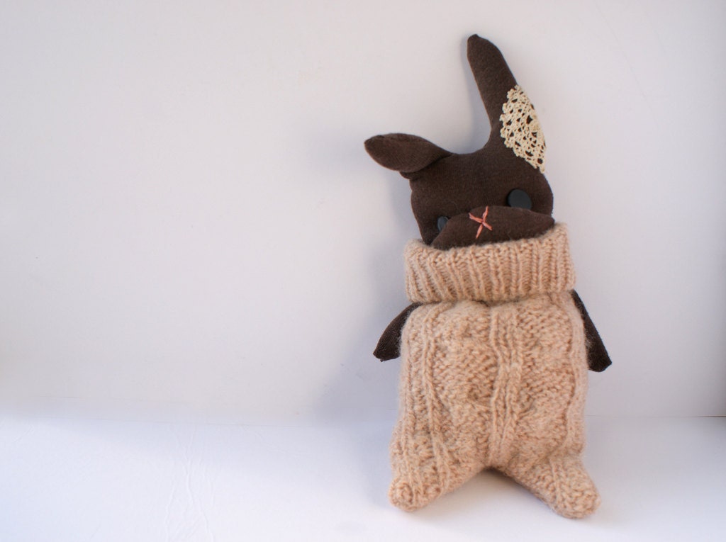 Mr&Mrs 'Matching Jumpers' bunny rabbit plushies