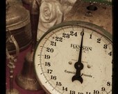 Hanson Scale - Fine Art Photography 8x10" Matte Print, Antique Kitchen Scale at the Flea Market, Los Angeles, Ttv Holga Camera Print