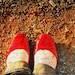 Dorothy Red Shoes from The Wizard of Oz, Urban Industrial Yellow Brick Road, 8x10" Fine Art Photography Matte Print, Ruby Slippers