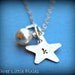 Hand Stamped Jewelry - Initial Necklace - Mommy Jewelry - Star Necklace - Personalized Charm