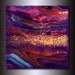 Abstract Art Print: 12 x 12 Contemporary Modern Blue Purple Magenta