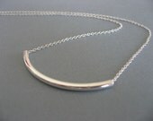 Silver Tube Necklace, Silver Choker