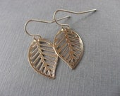 Little Leaf Earrings, Silver Earrings