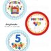 Bounce House Boy Party - Personalized 4" Party Circles - DIY Party Printables - Digital Download and Print