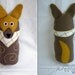Fox Doll - Felt doll - hand embroidered - 10" tall