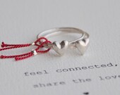 heart rings, set of two