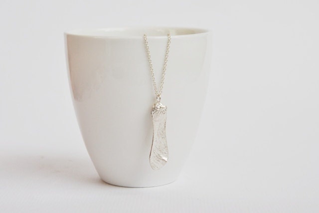 Mapleseed necklace sterling silver