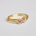 Letter initial ring uppercase 18k goldplated