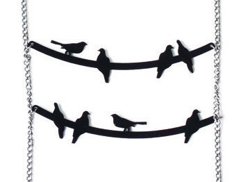 Bird Line Necklace
