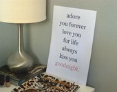 The ORIGINAL - Adore You Forever  Wall Print - Wall Art - Typography