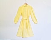 Yellow secretary dress.