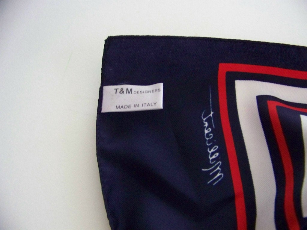 Vintage PATRIOTIC USA Presidents Scarf by Millicent - President's Names - Red White & Blue - 4th of July