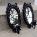 Reserved for Putonthespot Black Vintage Bow Set of Sconces