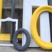 Yellow White and Gray Frame Set Ornate