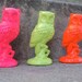 Bright Owl Trio Pink Lime and Orange