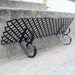 Black Vintage Punched Metal Shelf Eames Era