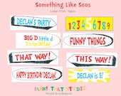 Dr. Seuss Inspired Birthday Something like Soos Large Party Signs