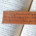 Personalized leather bookmark with branded quote or message for your loved one, Father's Day or anniversary gift