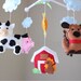 Baby Crib Mobile - Baby Mobile - Farm Mobile - Nursery Crib Mobile - Cow, Pig, Dog, Rooster, Barn "Old Macdonald Farm Mobile"