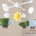 Baby Mobile - Baby Crib Mobile - Blimp Mobile - Crib Mobile - Clouds - Blimps in the Sky (You can pick your colors)