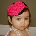 SALE...Baby Headband - Infant Headband -Toddler Headband - Newborn Headband...Love Collection Hot Pink heart headband....