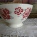 A french vintage red and grey flower BOL, bowl.RESERVED RESERVED