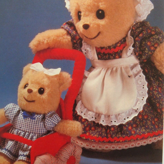 vintage MOTHER and BABY BEAR sewing pattern (80s)