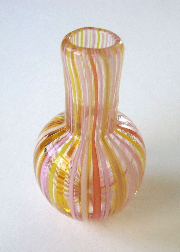 Mini Vase - assorted pink stripe :DISASTER RELIEF