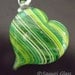Green Stripe Heart Ornament 2 : DISASTER RELIEF