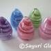 Reserved for Custom Order Set of 2 Glass Egg Paperweight : DISASTER RELIEF