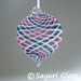Flat Tear Ornament / Suncatsher - Purple Teal Ruby : DISASTER RELIEF