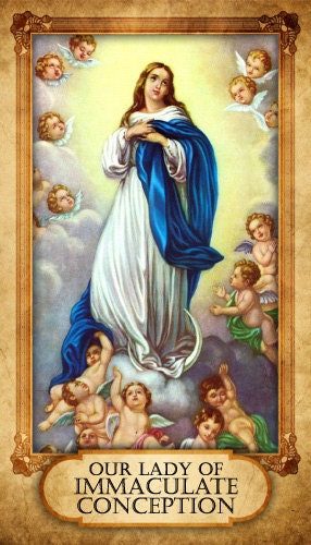 Items Similar To Our Lady Of The Immaculate Conception Prayer Card On Etsy 