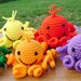 Rainbow Amigurumi Octopi - Stuffed Crocheted Toy