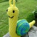 Lemondrop the Snail Crocheted Amigurumi Toy