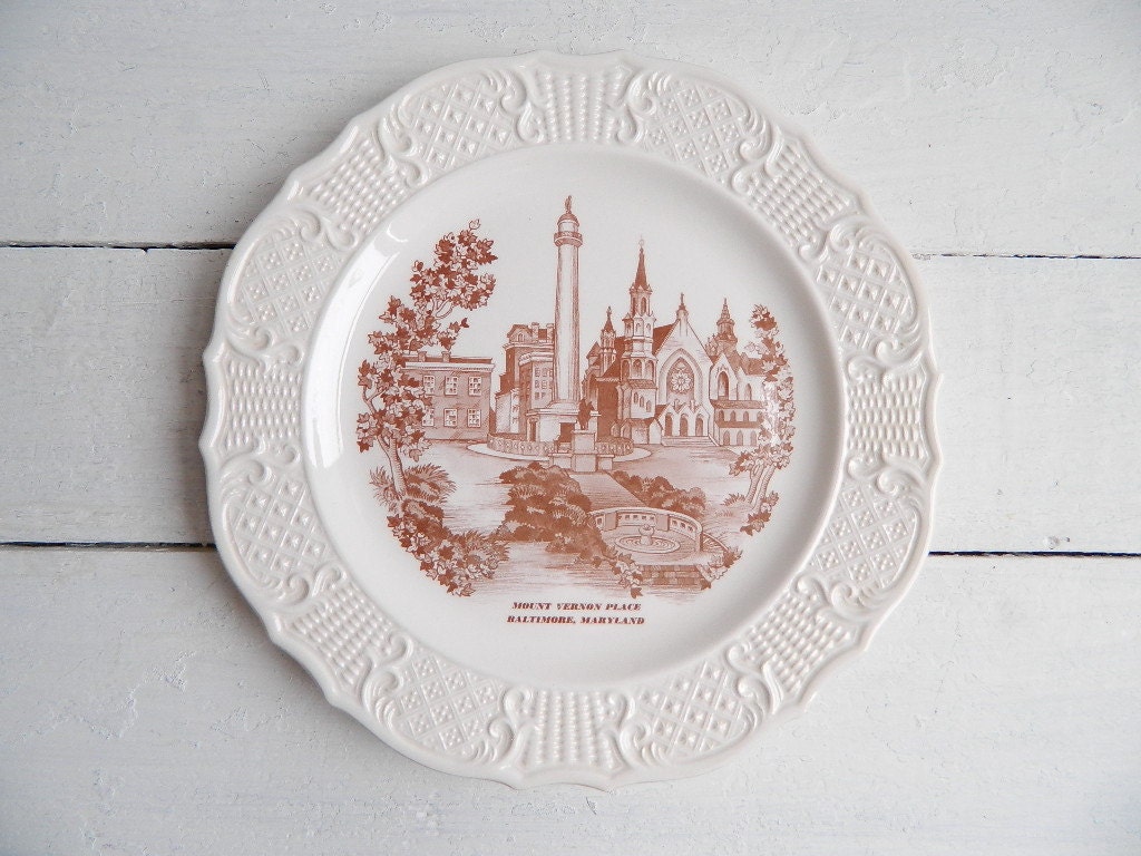 Vintage Baltimore Maryland Decorative Plate Wall Hanging