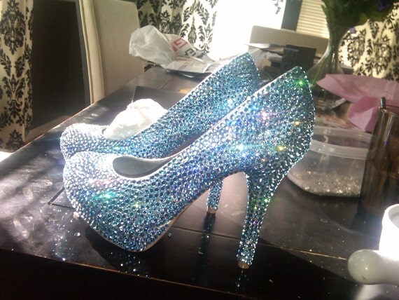 Handmade Genuine Swarovski Crystal Shoes