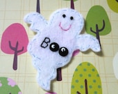 1pc - Ghost Felt Applique - 60x60mm - made to order