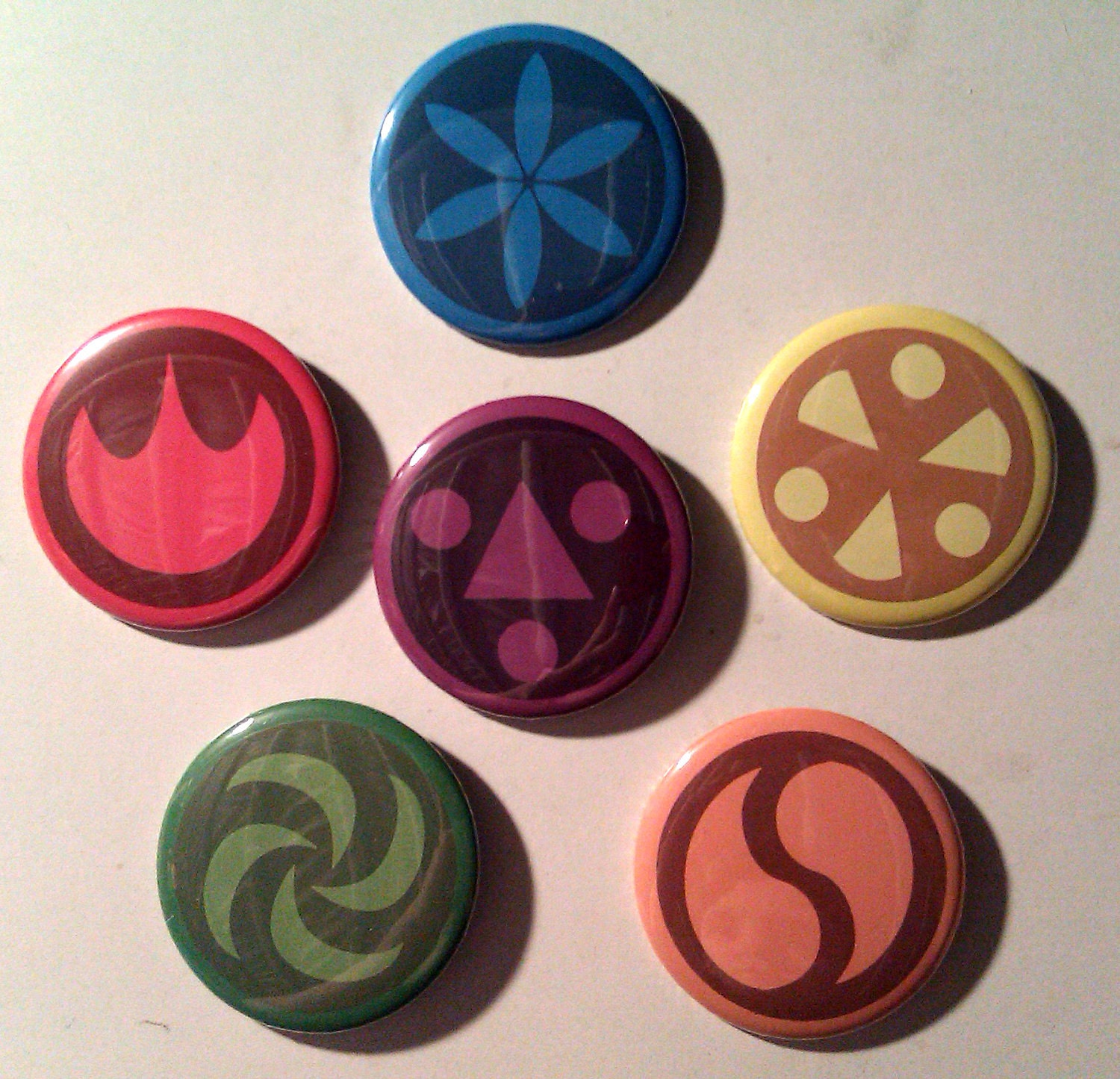 The Legend of Zelda: Ocarina of Time - Sage Medallion Pinback Button Set of Six