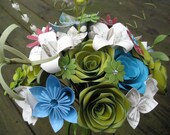 Custom Paper Flower Wedding Bouquets. You Pick The Colors, Papers, Books, Etc.  Anything Is Possible. CUSTOM ORDERS WELCOME